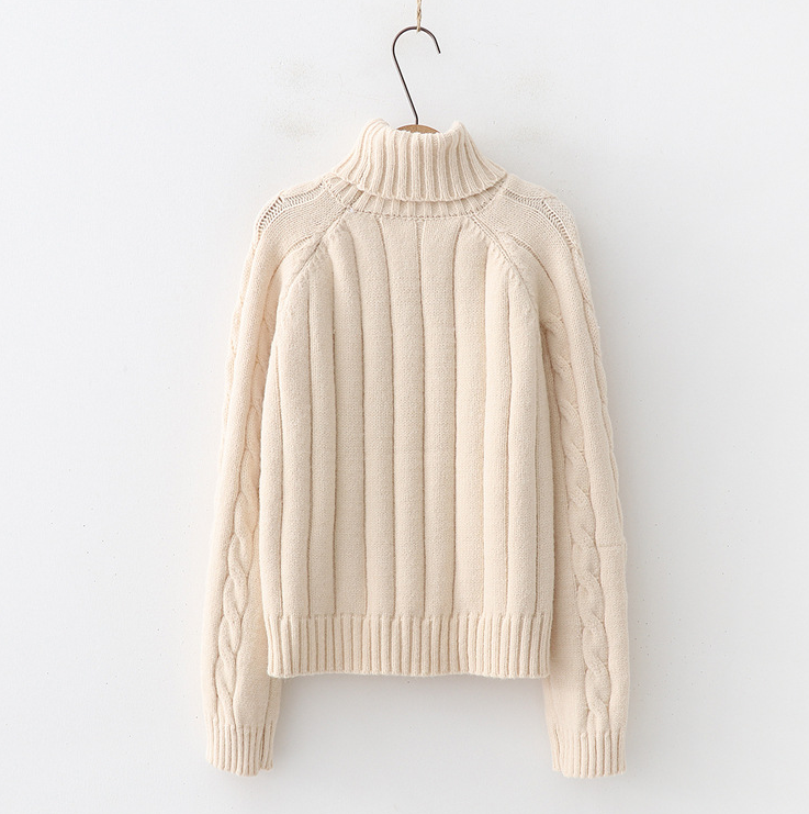 Women's Cable Knit Turtleneck Sweater