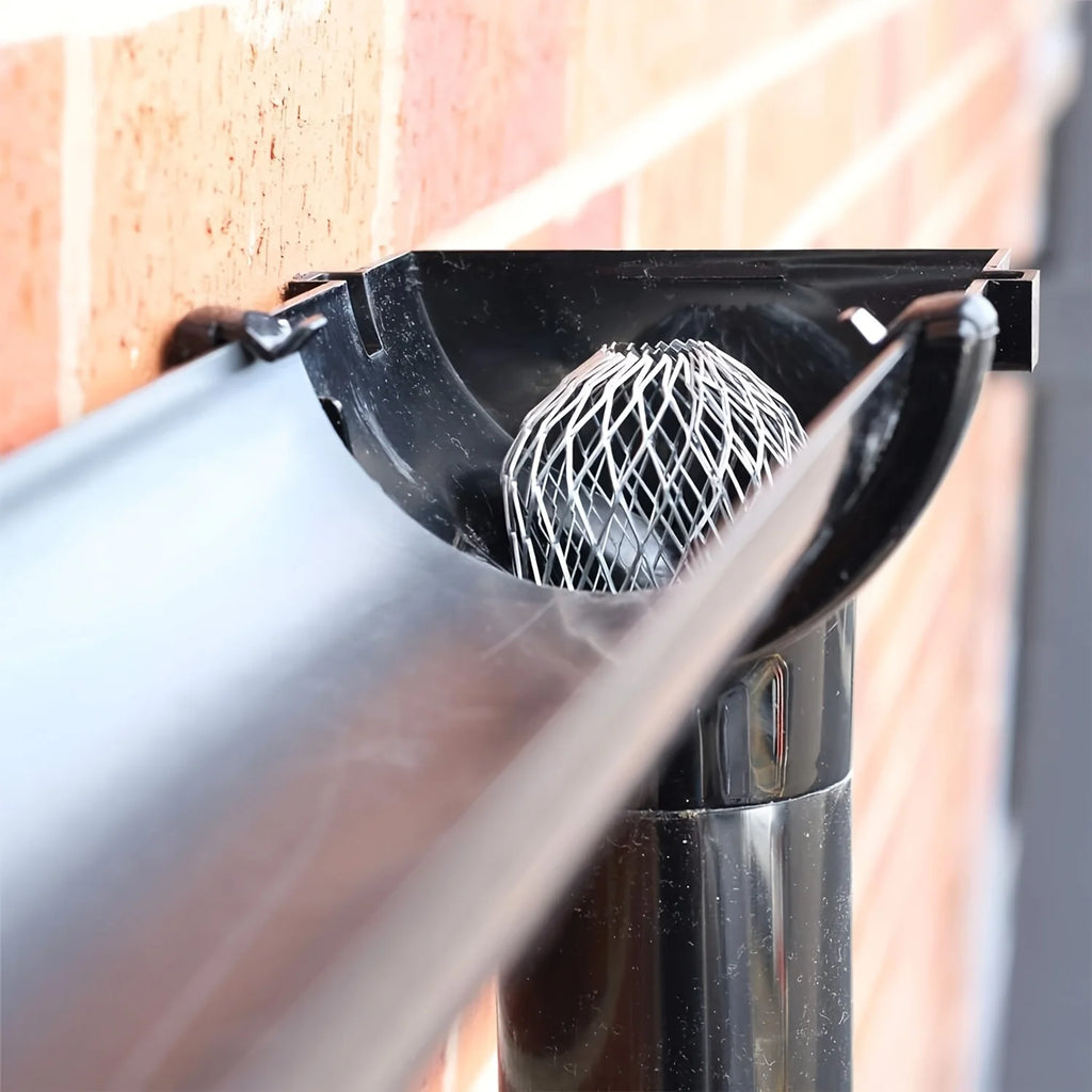 4pcs Metal Aluminum Filter Mesh Gutter Leaf Debris Mud Trap Guards Drain Pipe Cover Downpipe Guttering System Waterproof