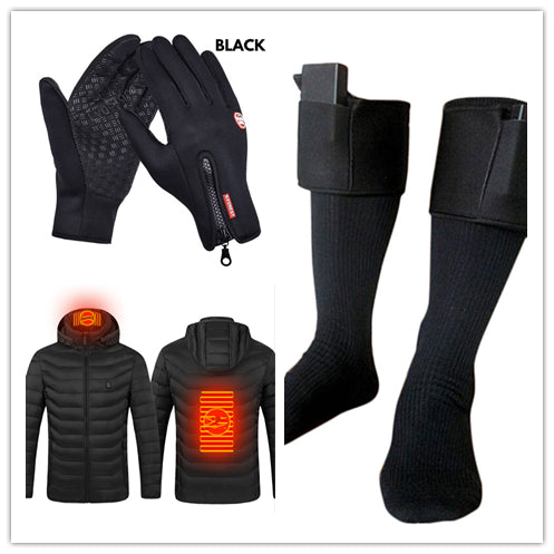 Heated Winter Gloves - Touchscreen, Waterproof, Fleece Lined