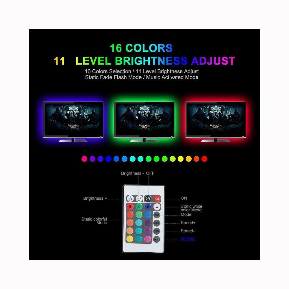 USB LED Ambient Light Strip - Music Sync, Car Interior (2M / 5M)
