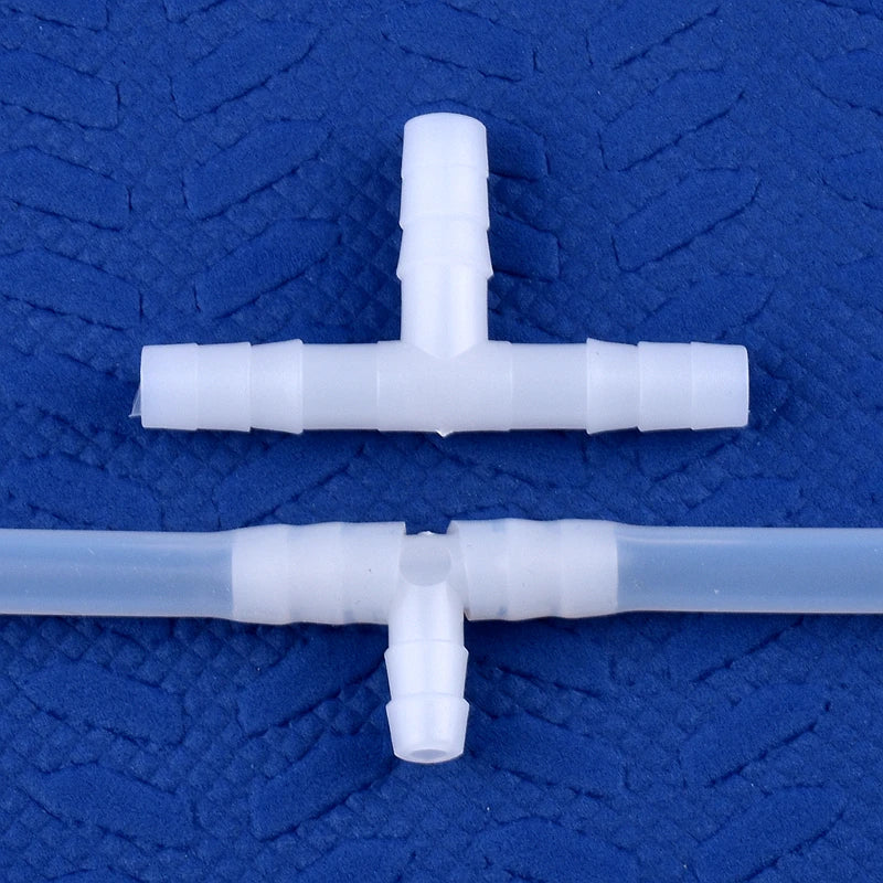 5~200pcs 4~13mm White PE Tee Connector Aquarium Tank Adapter Air Pump Hose Pagoda Joints Garden Irrigation Water Pipe Connectors