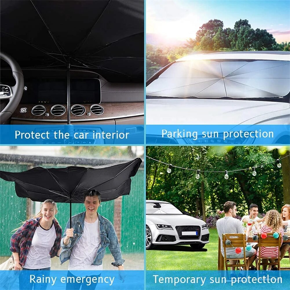 57" Umbrella Windshield Sun Shade - Foldable
