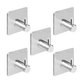 1 Pack Of 5 Hooks Self-adhesive Hook Hat Towel Robe