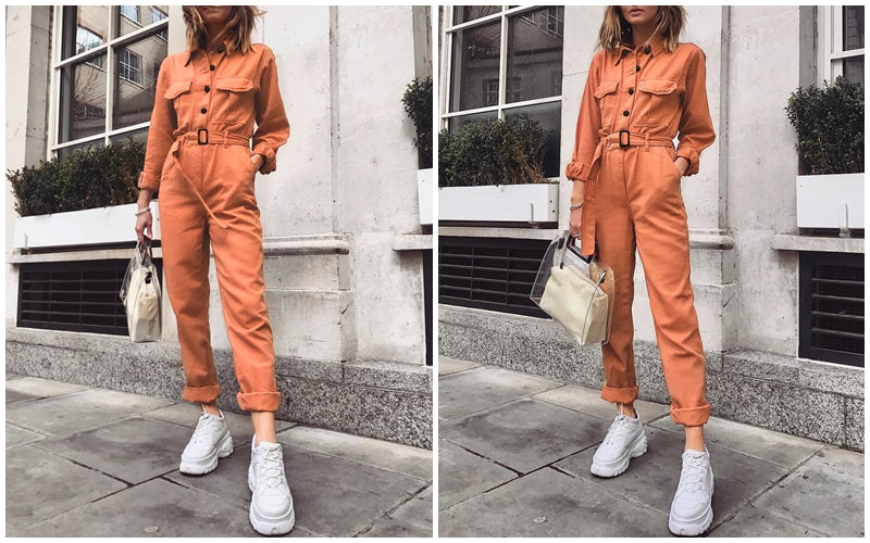 Women's Cotton Casual Jumpsuit