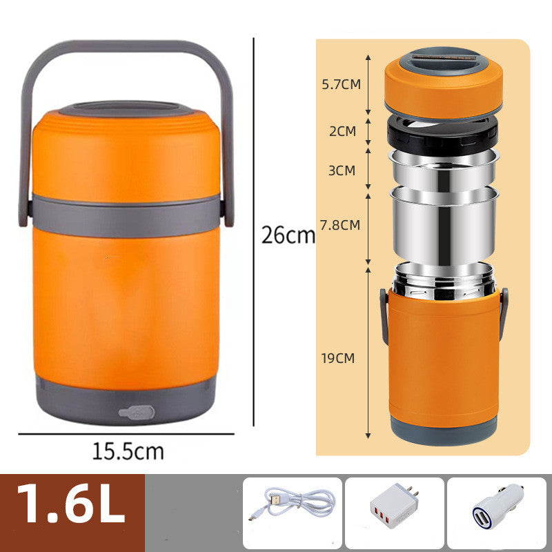 Heated USB Stainless Steel Insulated Lunch Box