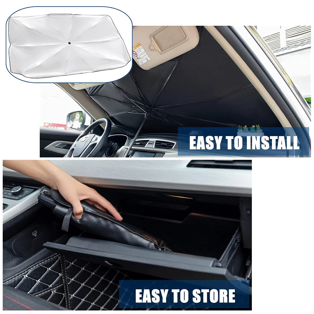 57" Umbrella Windshield Sun Shade - Foldable