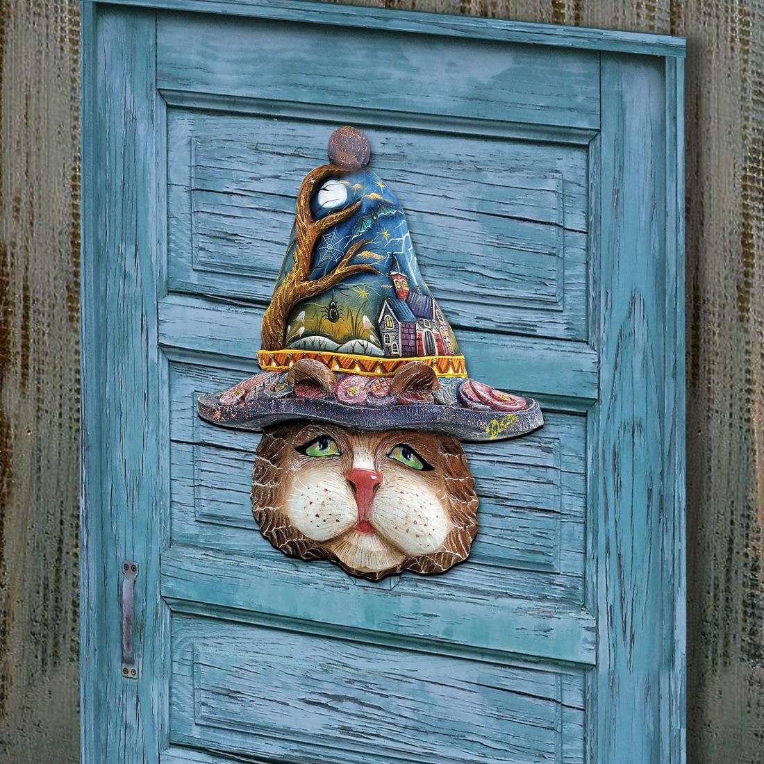 Halloween Eve Cat Door Decor by G. DeBrekht - Thanksgiving - 8161039H