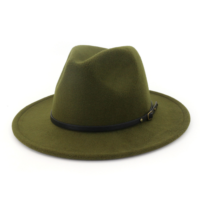 Women's British Vintage Wool Fedora Hat for Fall/Winter