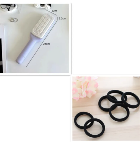 4-in-1 Self-Cleaning Hair Brush