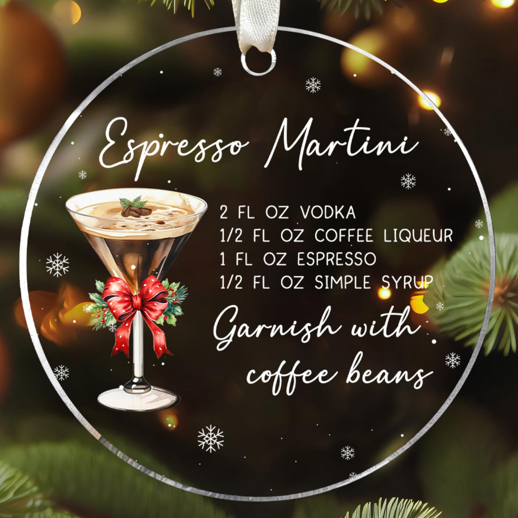 Espresso Martini Christmas Ornament