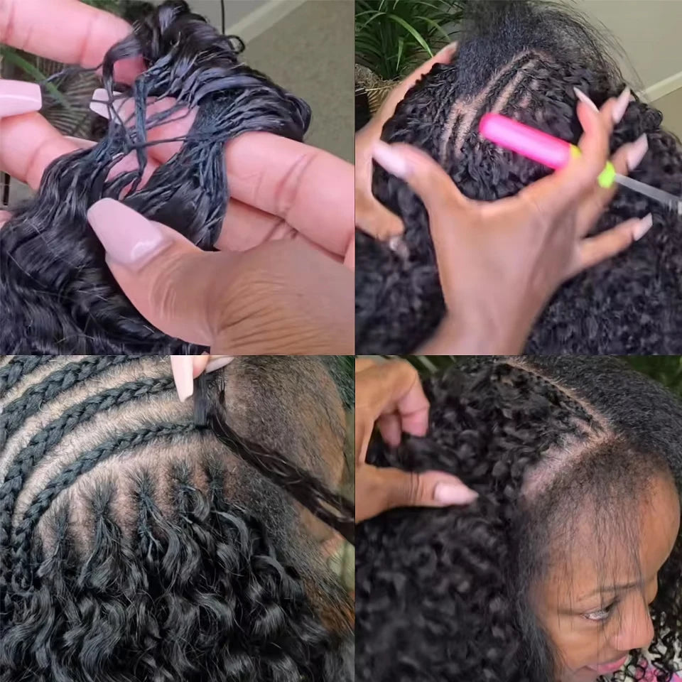Crochet Braids Small Spirals Curly Hair Extensions Pre Separated Knotless Miracle Knot Deep Pixie Curls Crochet Hair For Women