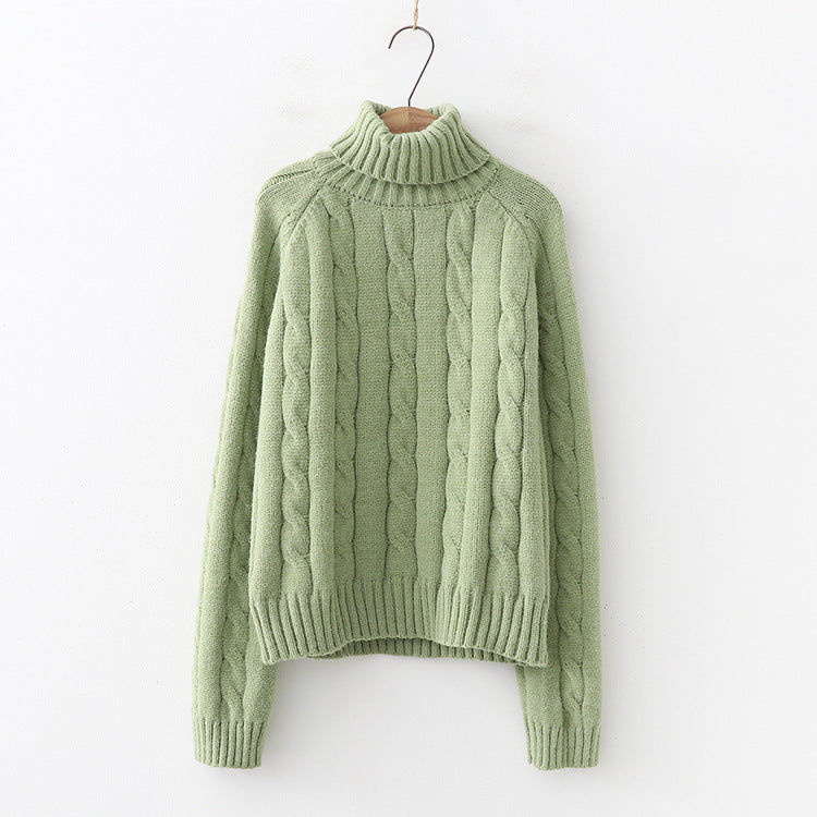 Women's Cable Knit Turtleneck Sweater