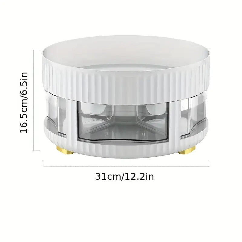 Rotatable 360 Spice Rack and Storage Organizer