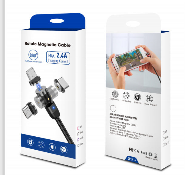 3-in-1 Magnetic Charging Cable for Apple and Android