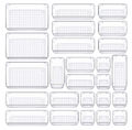 25 PCS Clear Plastic Drawer Organizer Set for Storage
