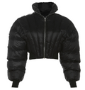 2023 Women's Zip Up Cropped Puffer Jacket (One Piece)