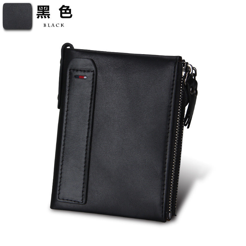 RFID-Blocking Genuine Leather Wallet for Men