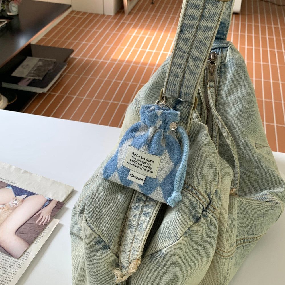 Bloomood Terry Check AirPods/Buds Pouch