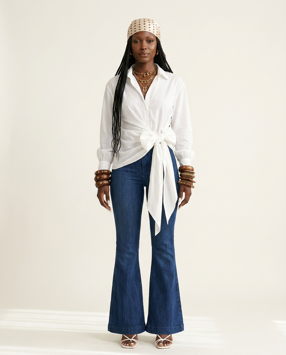 Elegant Bow Tie Blouse