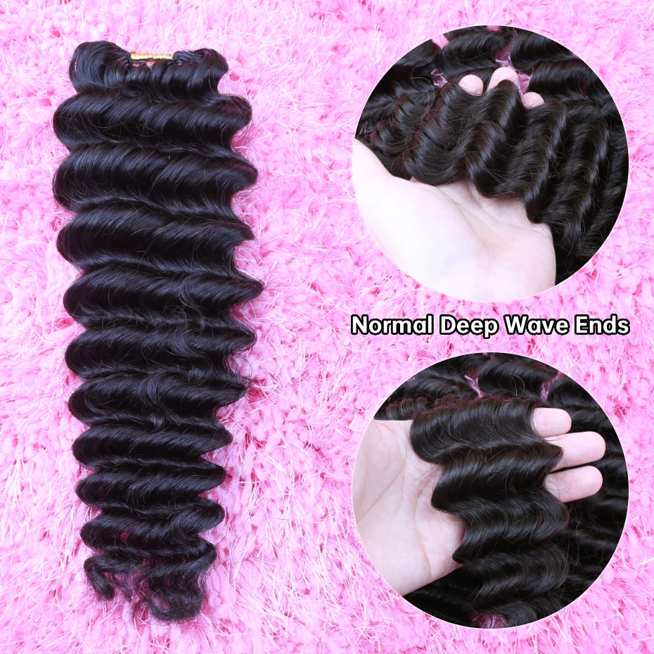 100% Human Hair Feather Crochet Pre Looped Invisible Miracle Knots