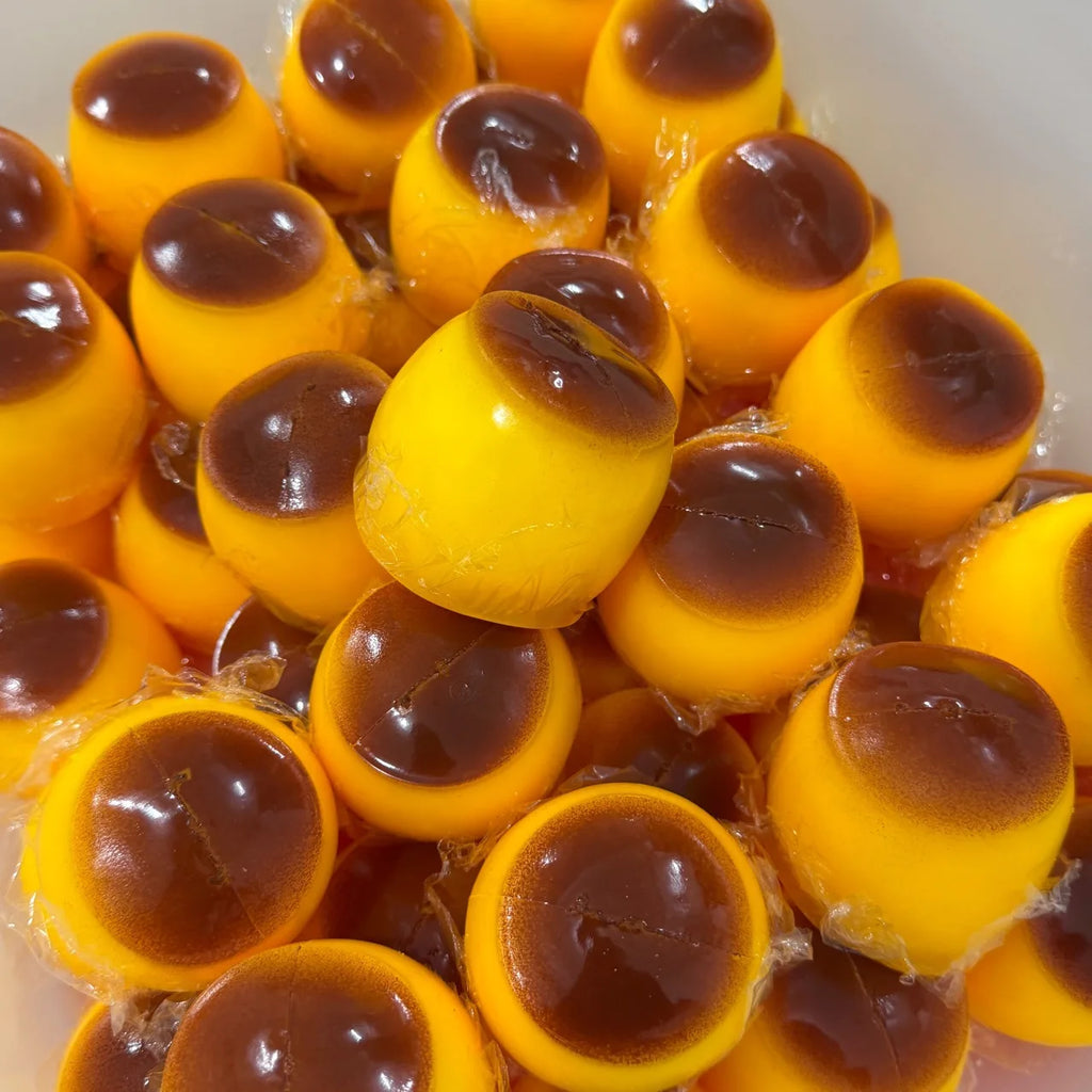 Crispy Sound Caramel Pudding Squeezing Toy Homemade DIY Handmade Squeeze Ball Non-rebound Stress Relieving Toy for Gift