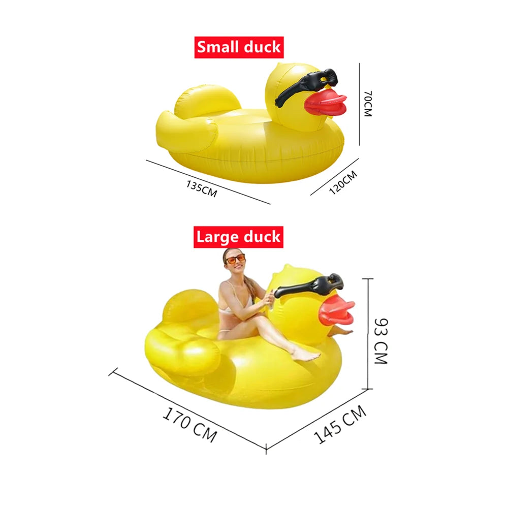 Thickened Swimming Pool Floating Bed Air Mattress Giant Duck
