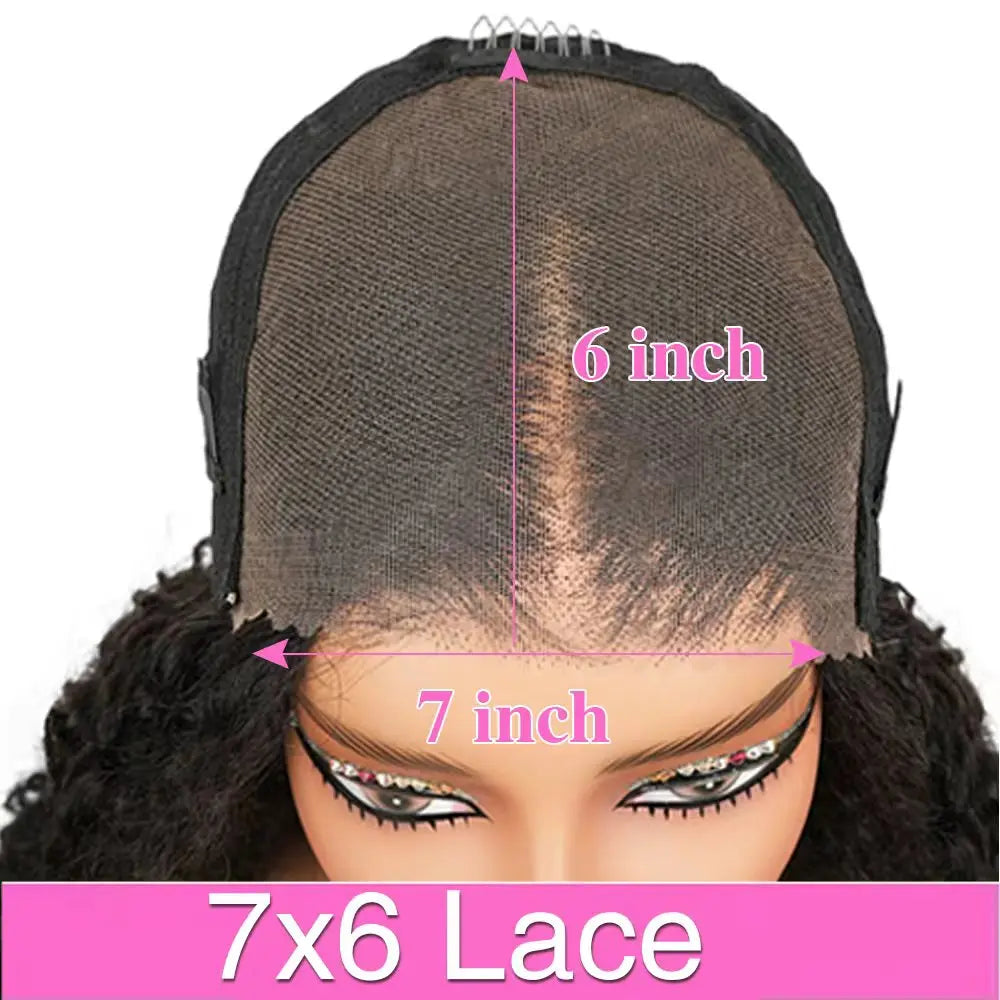 200% Density Bone Straight 7x6  Hd Transparent Lace Frontal Wig 42 46 Inch Brazilian Natural Color Straight Human Hair Wig 7x6 HD Transparent Full Frontal Lace Pre Plucked Long Wigs For Women 40 46 Inch