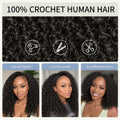 Kinky Curly Human Hair Crochet Extensions Small Spiral Curls Feather