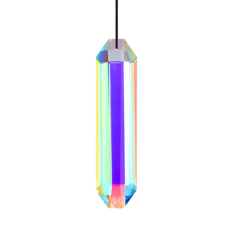 76/120mm Rainbow Reflection Crystal Suncatcher Faceted Glass Chandelier Prism Replacement Pendant Window Hanging Decor